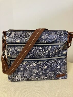Sakroots Artist Circle Navy Spirit Desert Crossbody Bag